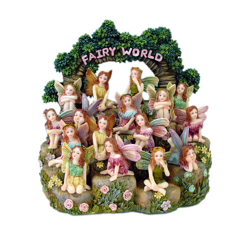 Polyresin crafts  Fairy Garden Miniature Accessories Decor World Garden Figurines Hand Painted Sets Kits