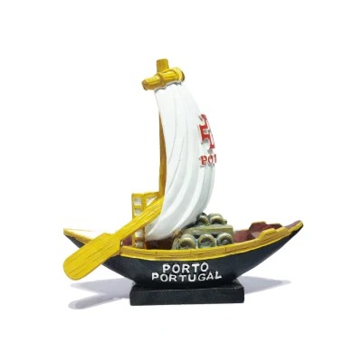 Cheap Custom Porto Portugal 3D Resin Tourist Souvenir Boat Sculpture