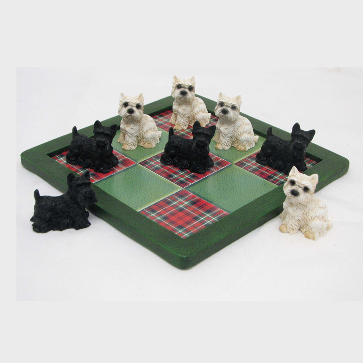 Polyresin Customized Unique Kids Gift  handmade animal mini chess sets game for pet car lovers