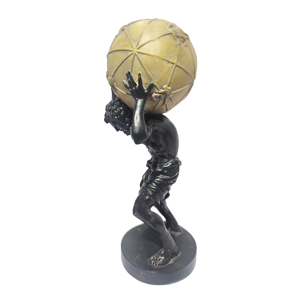 Resin Crafts Greek Gods Customized Atlas Bronze Statue Figurine Corporate Gifts for Office Decor