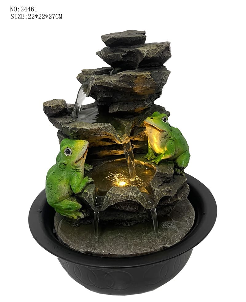 Polyresin Rockery Water Waterfall Fountain Indoor Fengshui Fountain Tabletop Decoration Fountain