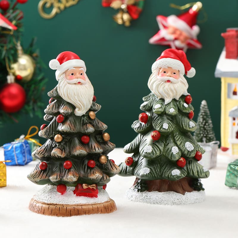Luxury Christmas 3D  Christmas Resin Ornament Santa Claus Christmas Tree
